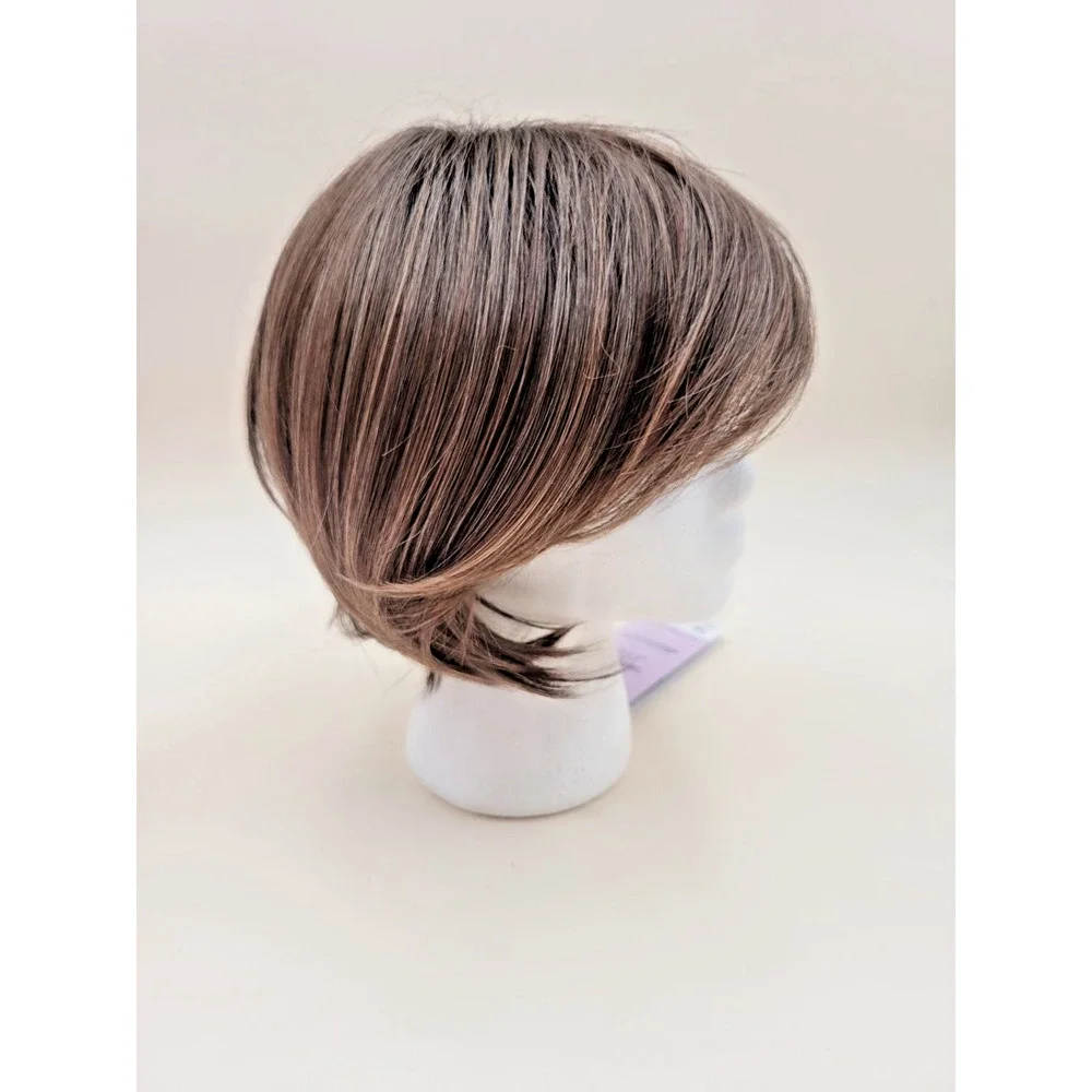 Paula Young Toni 100% Human Hair Wig Color 1822 A Brown Highlights Average Cib